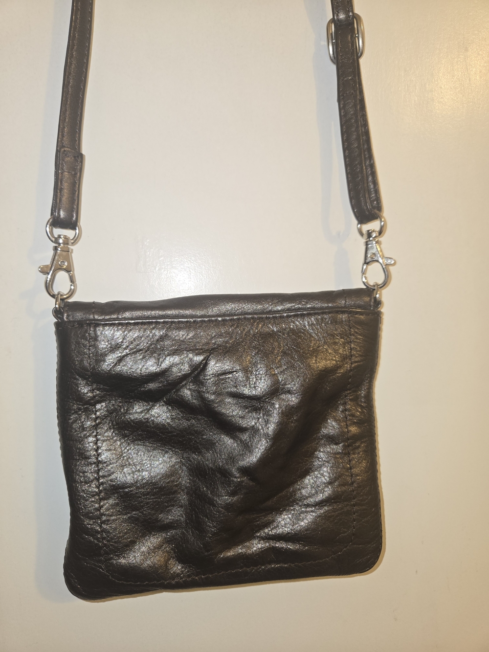Latico Black Leather Mini  Crossbody with Flap - Picture 5 of 6
